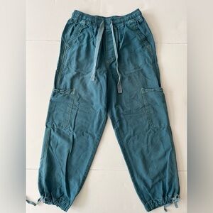 Urban Outfitters Baggy Cargo  Pants Unisex Size Small Petite Teal ScaterJogger
